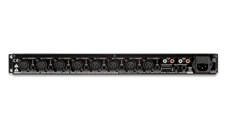 Mezclador ART MX821S Micrófono/línea de ocho canales con salidas estéreo