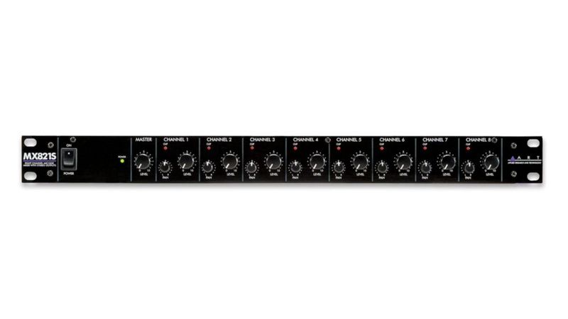Mezclador ART MX821S Micrófono/línea de ocho canales con salidas estéreo