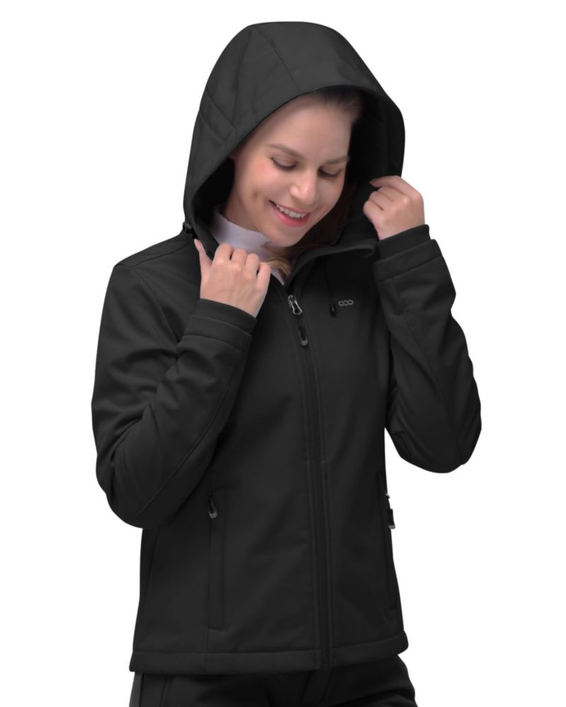 Chaqueta Softshell Impermeable con Capucha y Forro Polar 9900 m