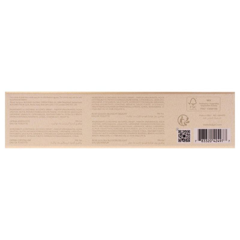 Set de Fragancias BVLGARI 4×17 ml Rose Goldea y Omnia
