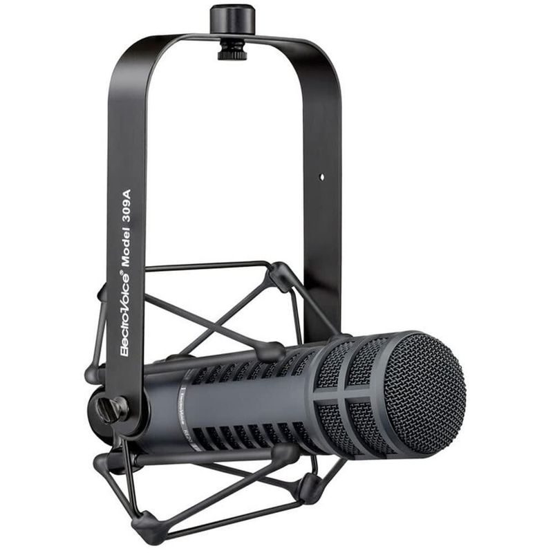 Micrófono Electro-Voice RE20 negro + preamplificador + cable
