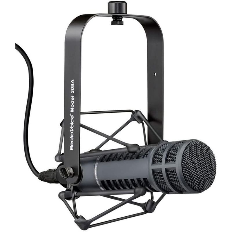 Micrófono Electro-Voice RE20 negro + preamplificador + cable