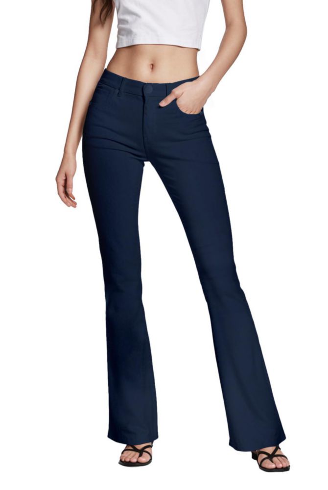 PANTALONES Hybrid & Company Corte Bootcut Azul Marino M