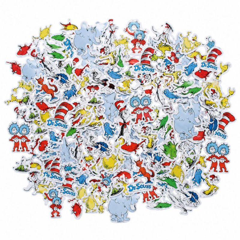 Paquete de 72 pegatinas de espuma multicolores Fun Express Dr. Seuss