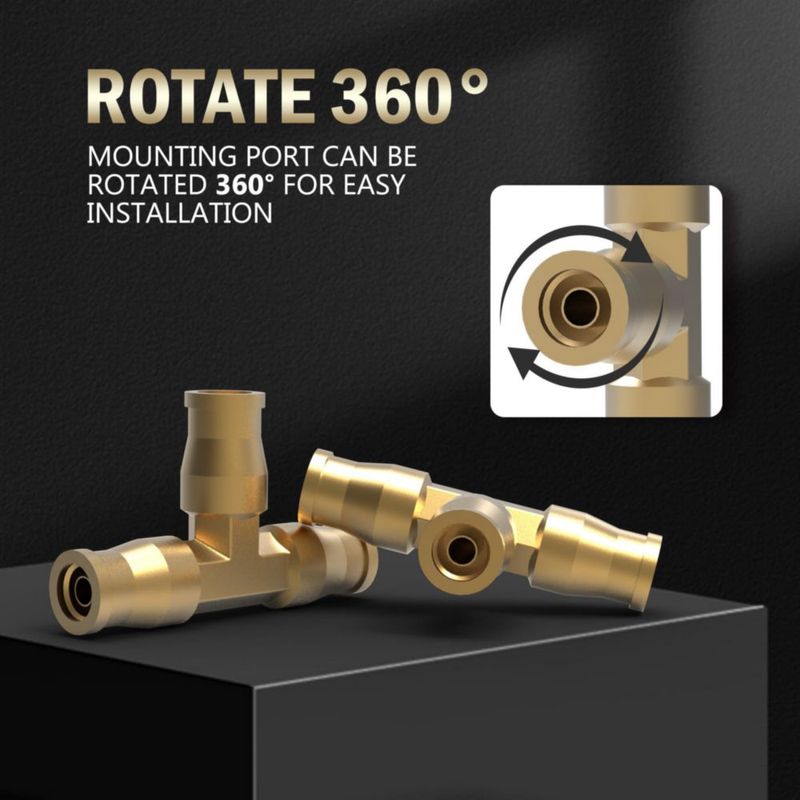 Acople de línea RETRUE 21838 T de latón 1/4"