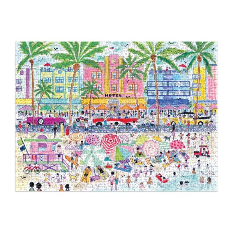 Rompecabezas Galison South Beach Miami de 1000 piezas