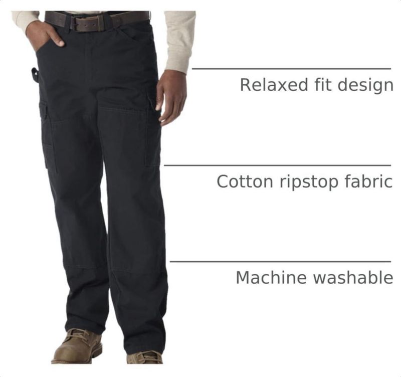 PANTALONES Wrangler Riggs Workwear 40W x 81 cm Negro