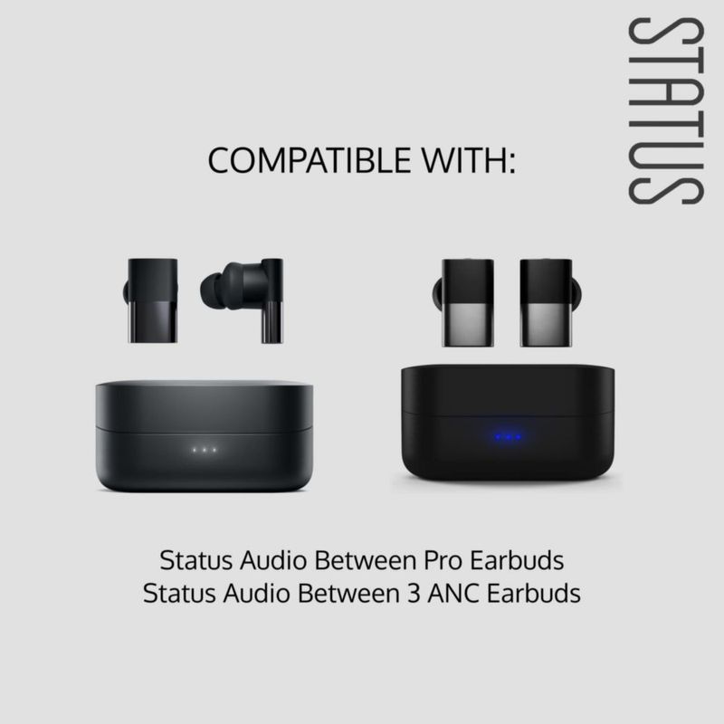 Puntas de espuma viscoelástica negras para auriculares Status Between Pro/3ANC
