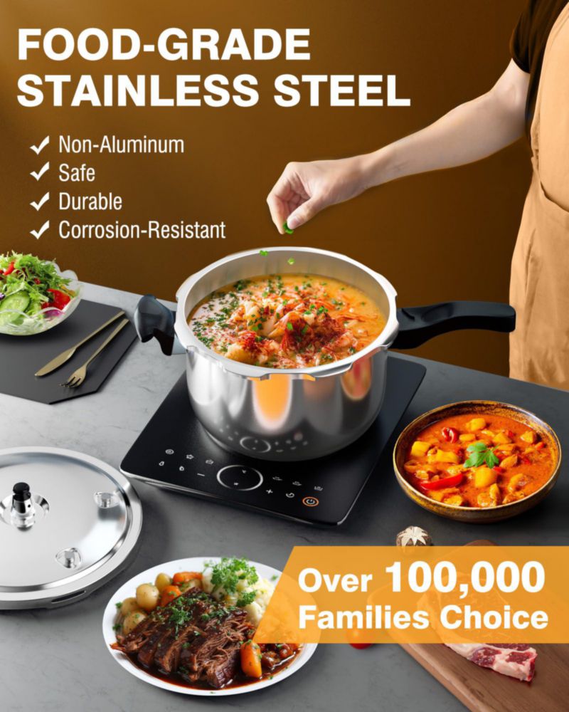 Olla a presión WantJoin 11 L de acero inoxidable para inducción