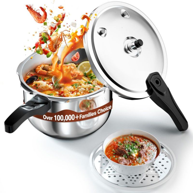 Olla a presión WantJoin 11 L de acero inoxidable para inducción