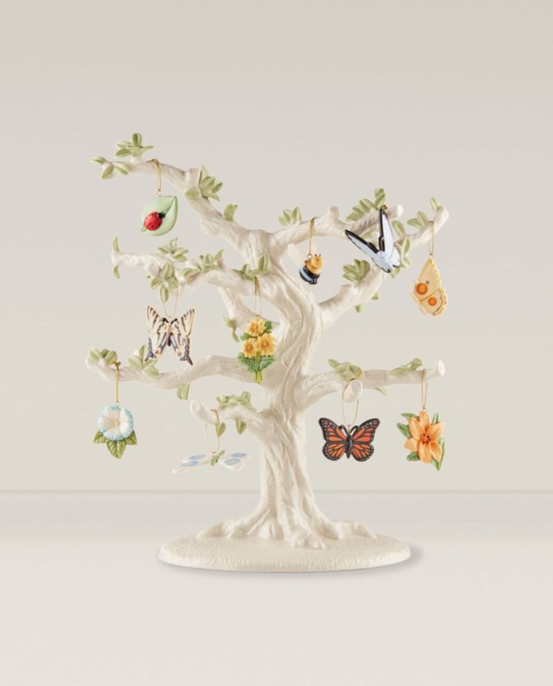 Adorno colgante Lenox 2‑5 cm Pradera de mariposas – Juego de 10 piezas