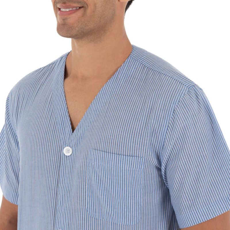 Pijama Fruit of the Loom Hombre Talla Mediana Azul a Rayas