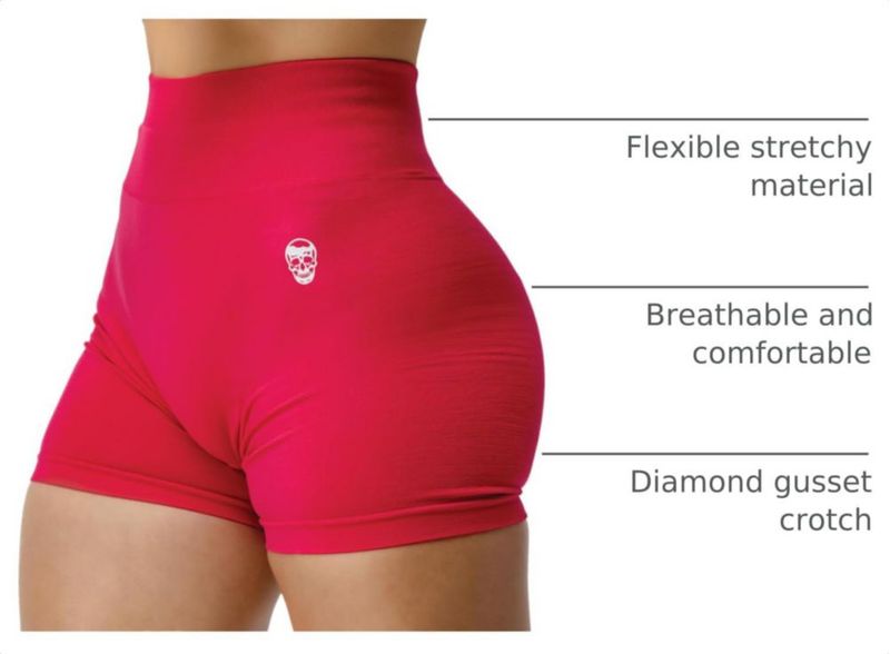 Gymreapers Infinity Shorts de Cintura Alta Miami Pink