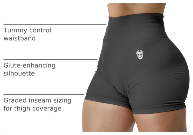 Shorts Gymreapers Infinity Seamless de Cintura Alta Gris