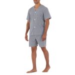 Pijama Fruit of the Loom talla XL a cuadros azul y blanco