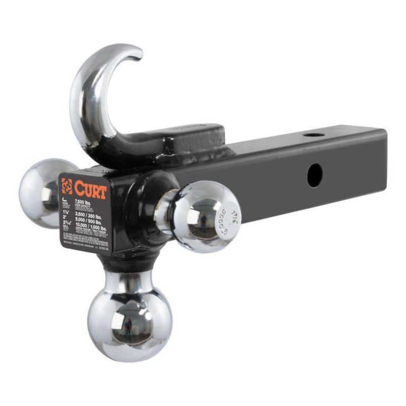 Enganche de remolque CURT Montaje multi‑bola de 2" con receptor y 3 bolas