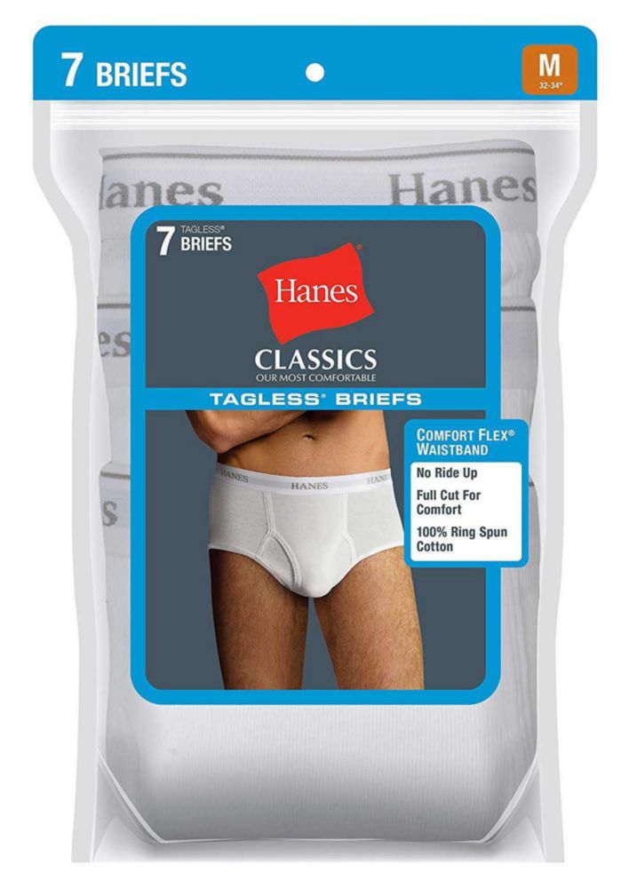 Calzoncillos Hanes talla S pack de 7 unidades blanco ComfortFlex