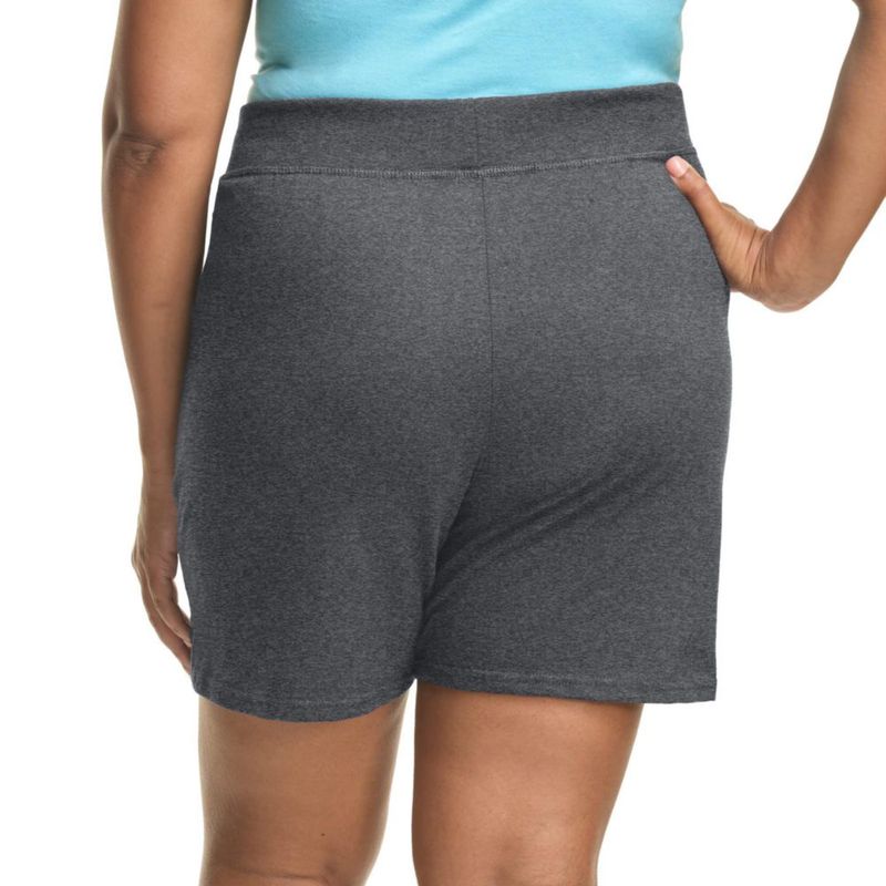 Pantalón corto Hanes talla plus 18 cm algodón jersey de tiro fácil