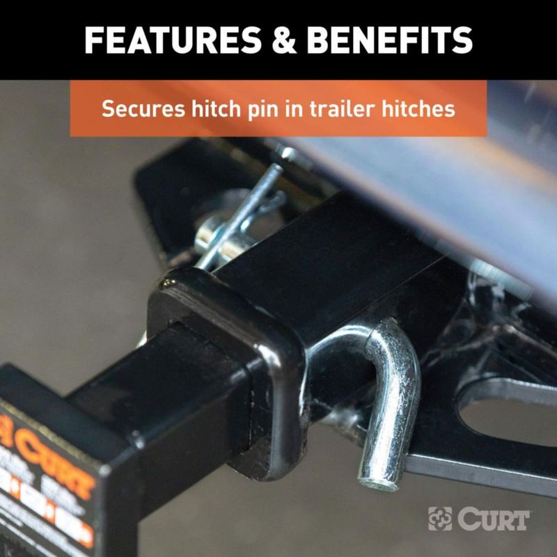 Clips de enganche CURT 3 unidades de zinc claro 1/2" o 5/8"