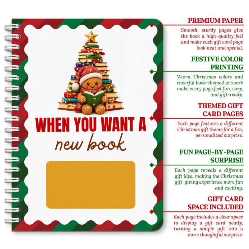 Libro de Tarjetas de Regalo CENTOLEO 7x5 Encuadernado en Espiral