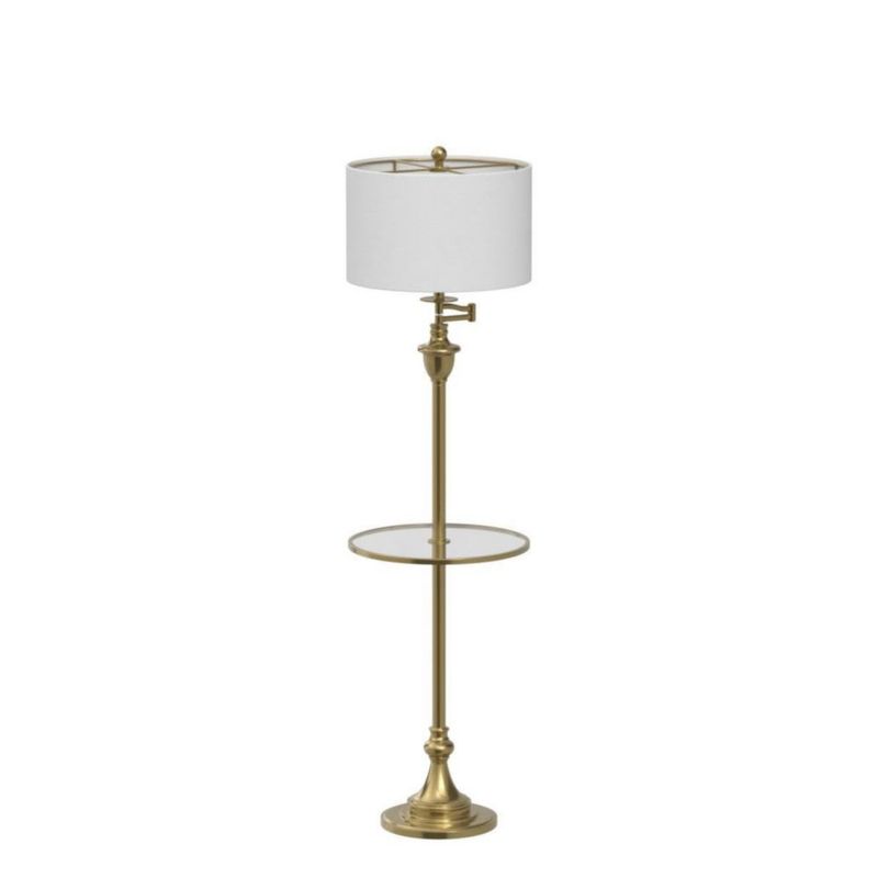 Lámpara de pie JONATHAN Y 150 cm Latón dorado/Transparente