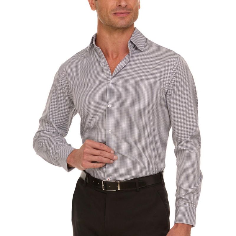 Camisa Nautica de Corte Entallado Manga Larga y Stretch
