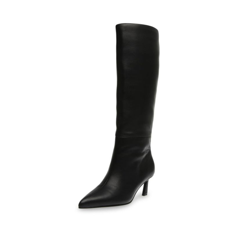 Bota Steve Madden Lavan hasta la rodilla cuero negro talla 9.5