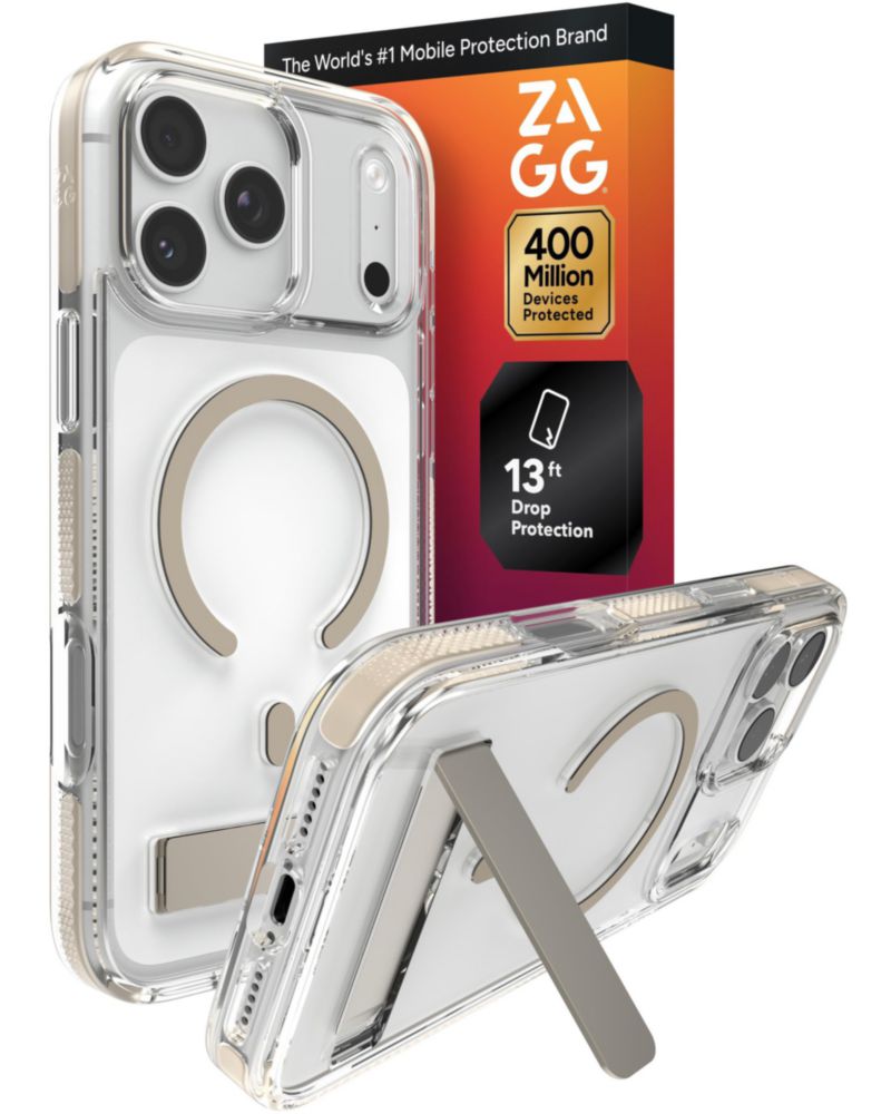 Funda ZAGG para iPhone 17 Pro Max de titanio con soporte