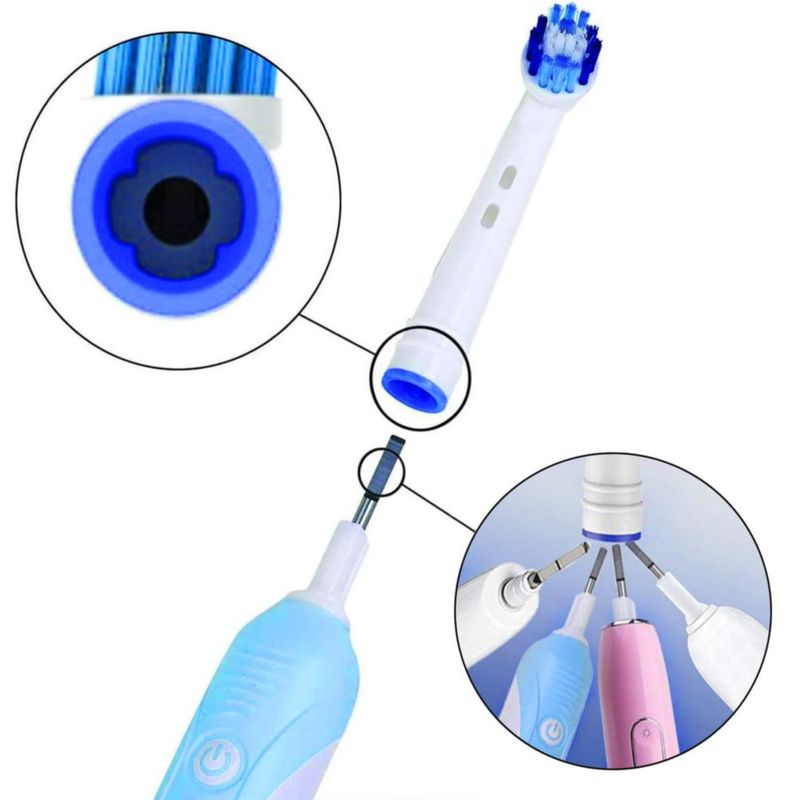 Cabezal de cepillo de dientes Alayna 4‑pack compatible con Oral‑B