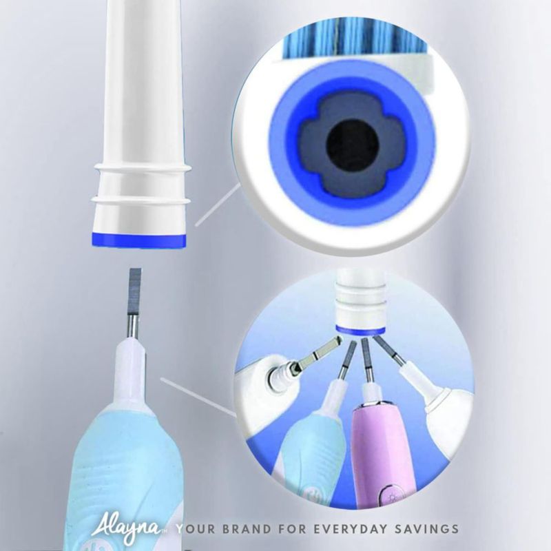 Cabezal de cepillo de dientes Alayna 4‑pack compatible con Oral‑B