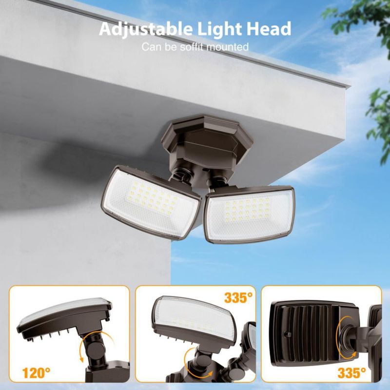 Reflector LED impermeable Onforu 32W 6500K de 2 cabezas