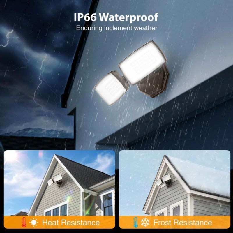 Reflector LED impermeable Onforu 32W 6500K de 2 cabezas