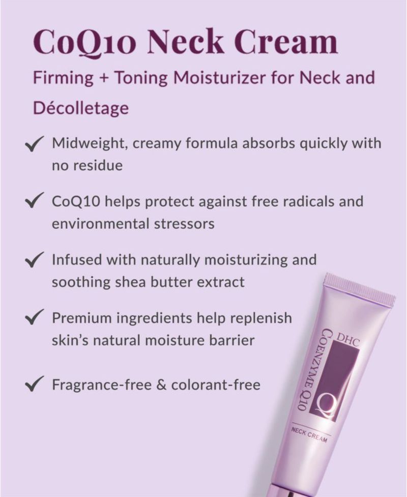 Crema para el Cuello DHC CoQ10 34 ml – Tensora y Reafirmante