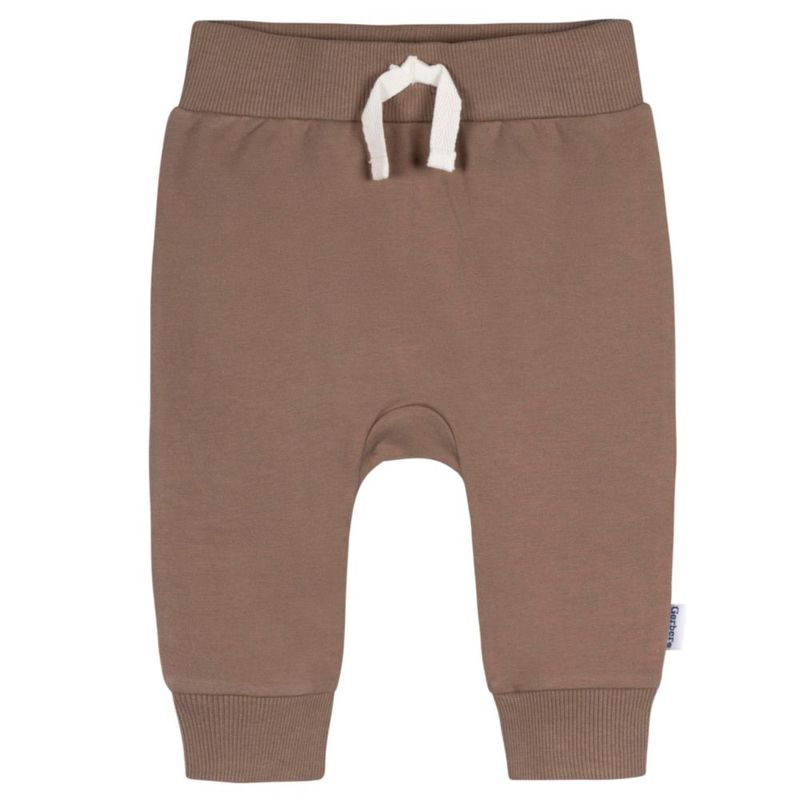 Pantalones jogger Gerber para bebé niño – Pack de 3 0‑3 meses