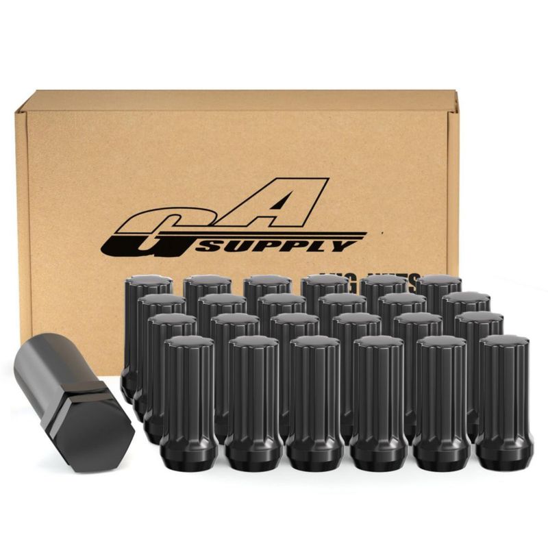 Tuercas de rueda GAsupply 14x1.5 50 mm negras 24 uds + llave