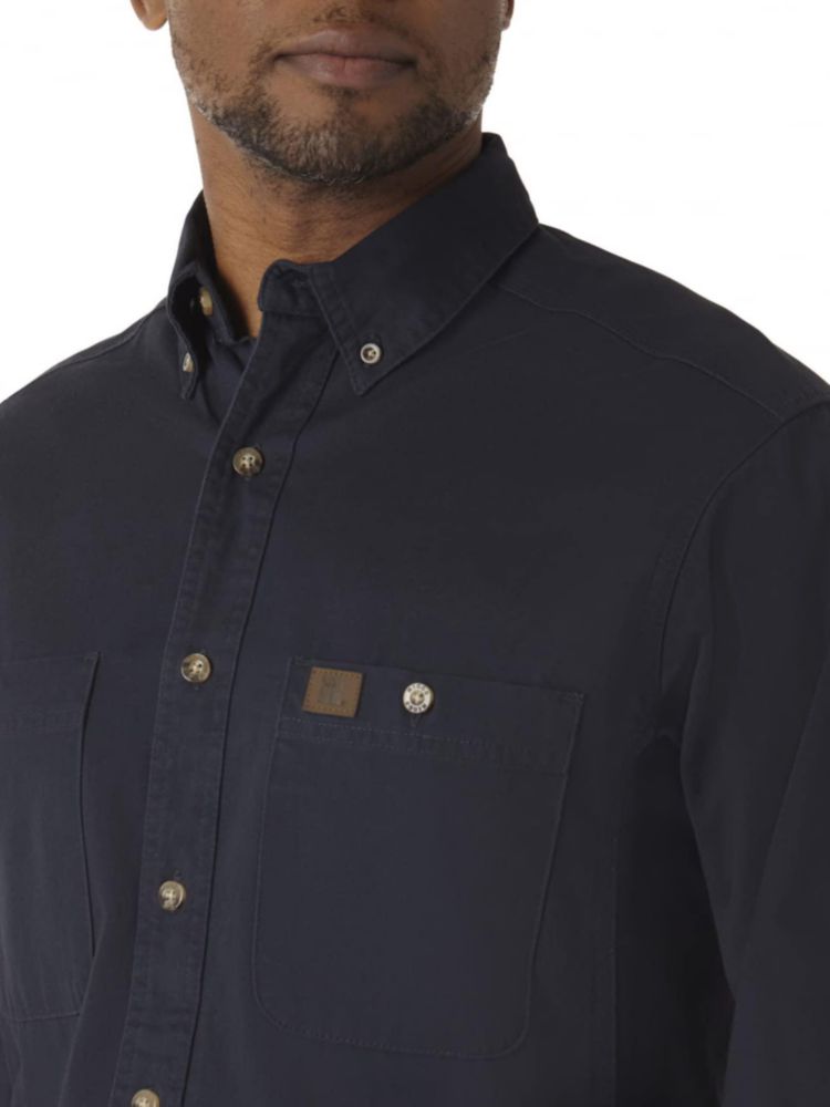 Camisa Wrangler Logger Twill azul marino talla grande EE. UU.