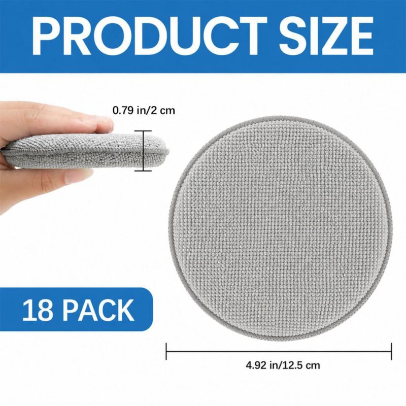Almohadilla de Cera para Auto HeatPure 125 cm – Pack de 18 Gris Microfibra