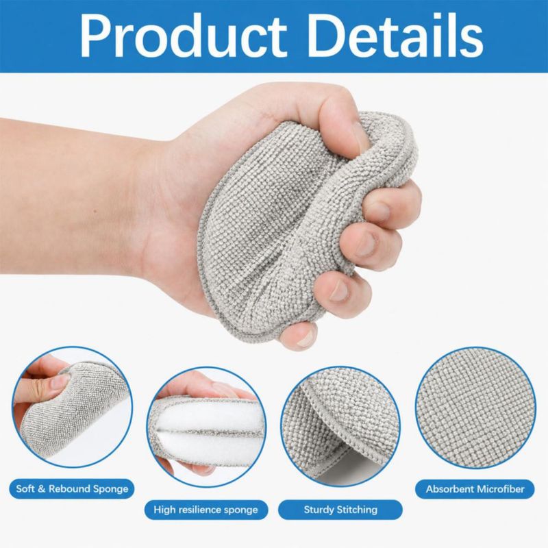 Almohadilla de Cera para Auto HeatPure 125 cm – Pack de 18 Gris Microfibra