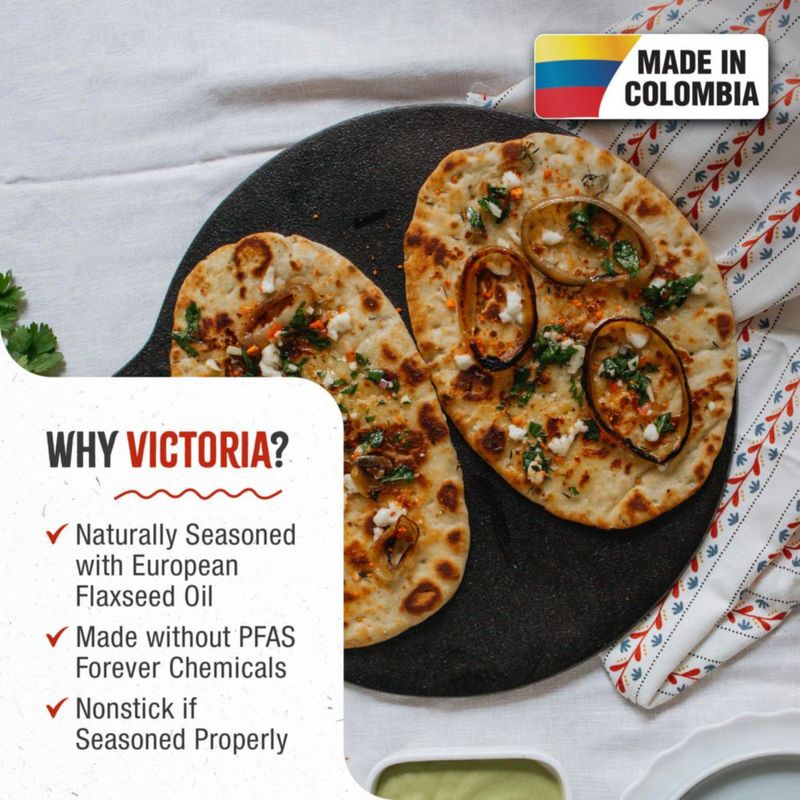 Sartén Tawa de Hierro Fundido Victoria 30 cm