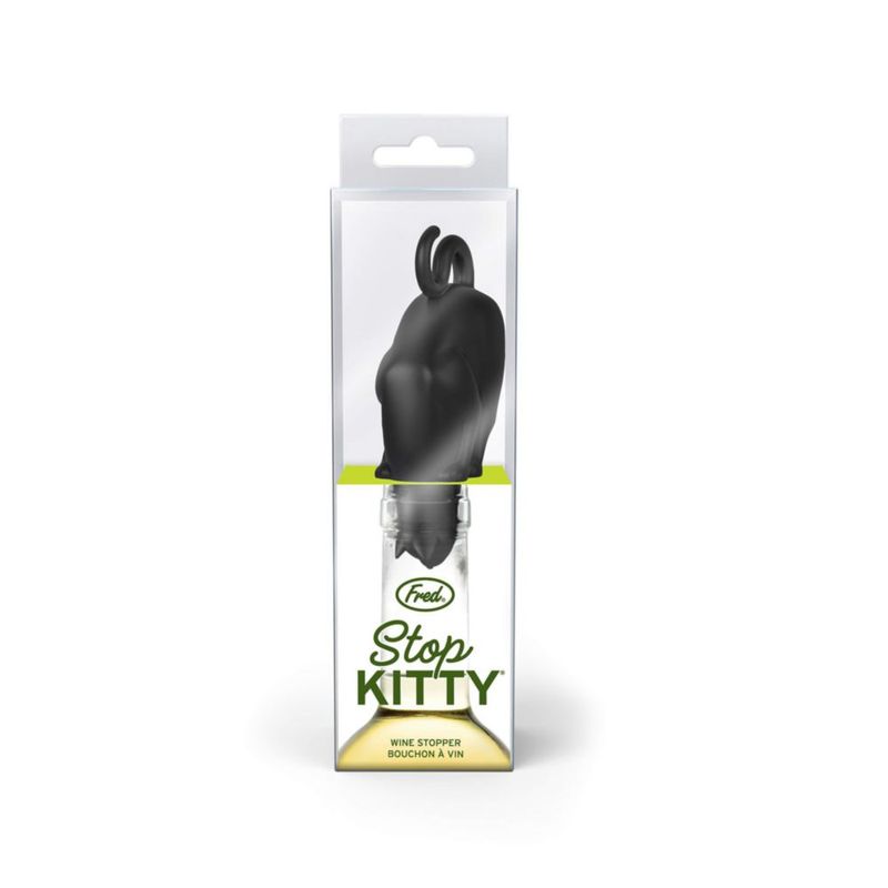Tapón para Botella de Vino Fred & Friends STOP KITTY Verde