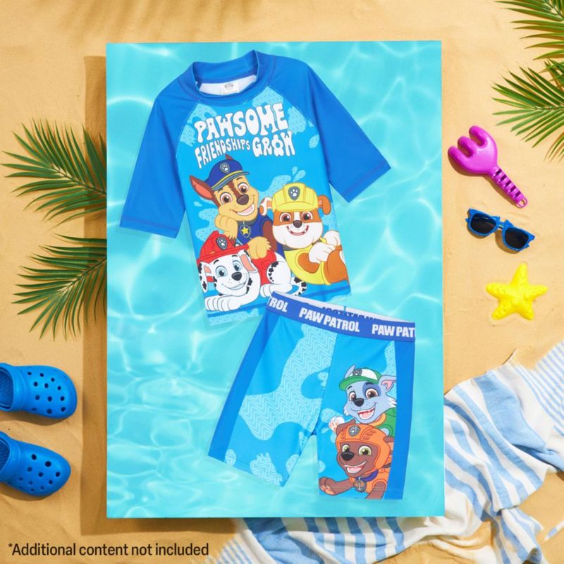 Conjunto de traje de baño Get Trend para niños de 4‑5 años azul Paw Patrol