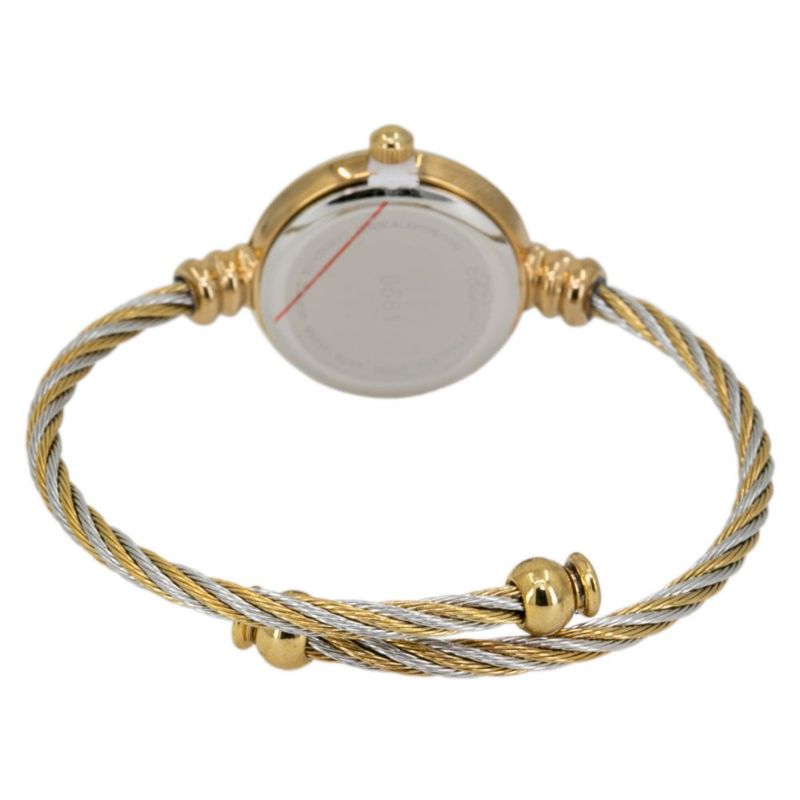 Reloj Geneva con Banda de Cable Esfera de 23 mm Tono Oro y Plata