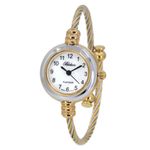 Reloj Geneva con Banda de Cable Esfera de 23 mm Tono Oro y Plata