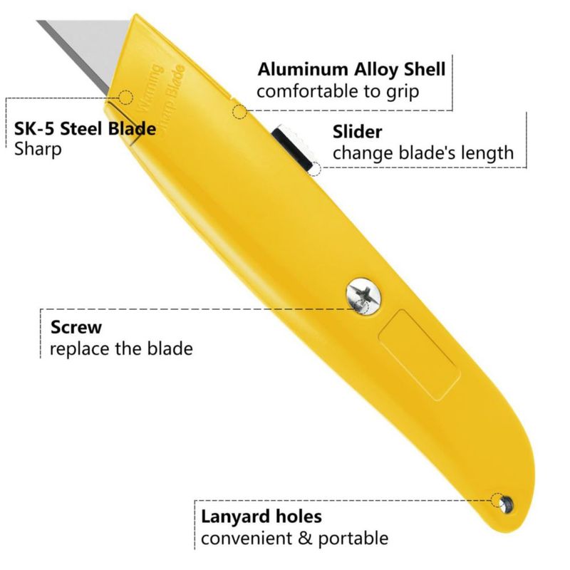 Cuchillo multiusos DIYSELF de 2 unidades con agarre ergonómico