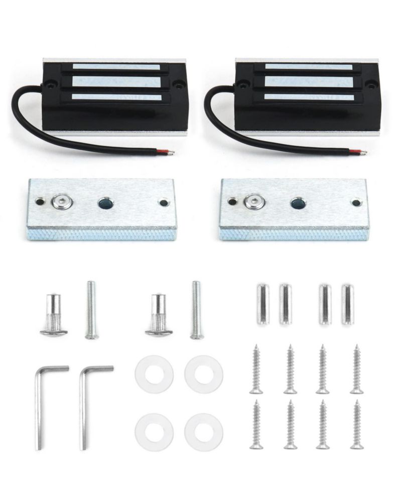 Cerradura electromagnética QWORK 60 kg (2 unidades) DC12V NC