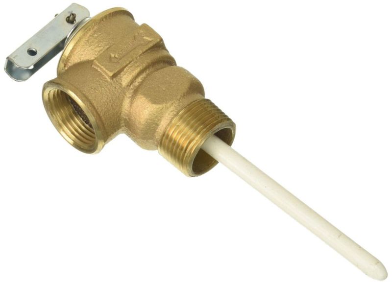 Válvula Cash Acme 125 PSI de cobre para alivio de temperatura y presión