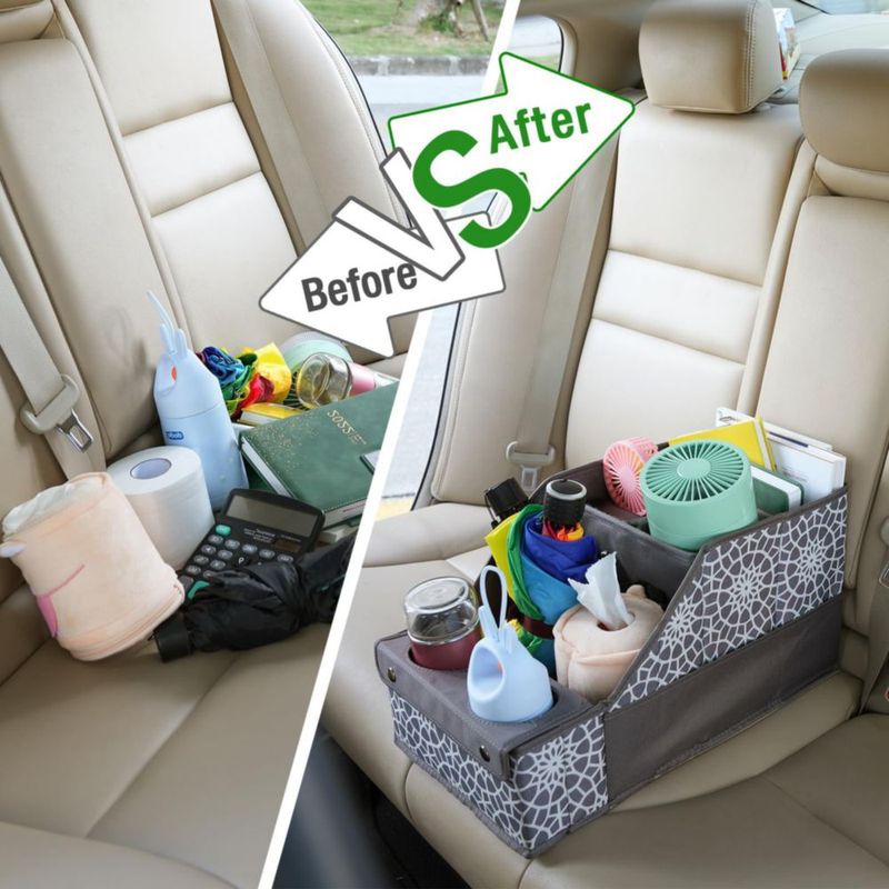 Organizador de Asiento de Coche MULISOFT 43x24x24 cm 11 Compartimentos