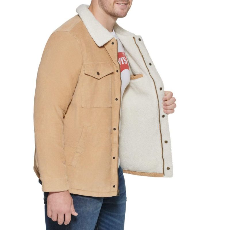 Chaqueta Levi's de pana con forro Sherpa color tostado XLT