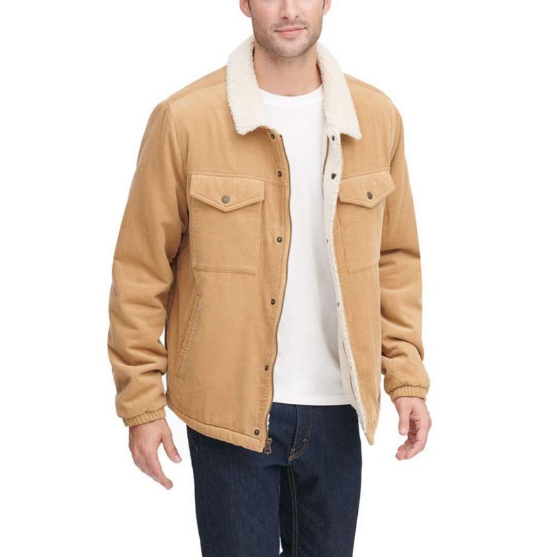 Chaqueta Levi's de pana con forro Sherpa color tostado XLT