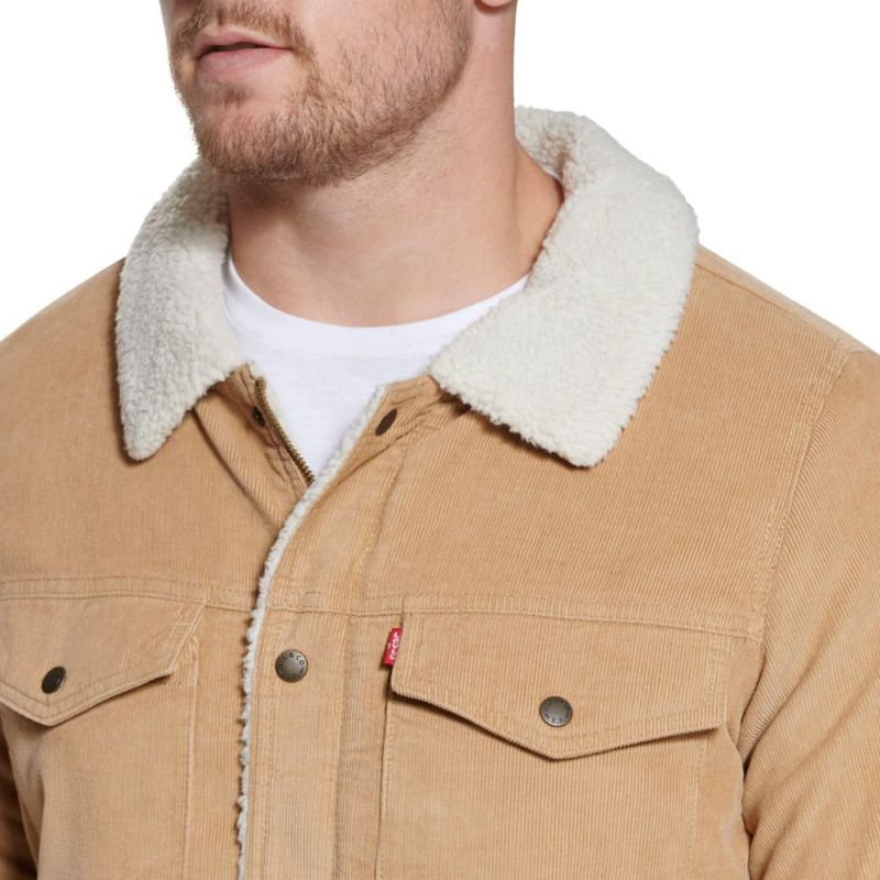 Chaqueta Levi's de pana con forro Sherpa color tostado XLT